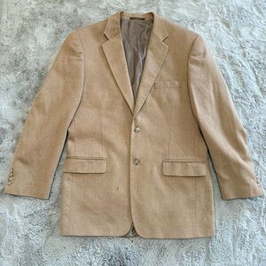 Tasso Elba Men's Camelhair Blazer‎ 40L Classic Tan Luxury Business Formal Warm